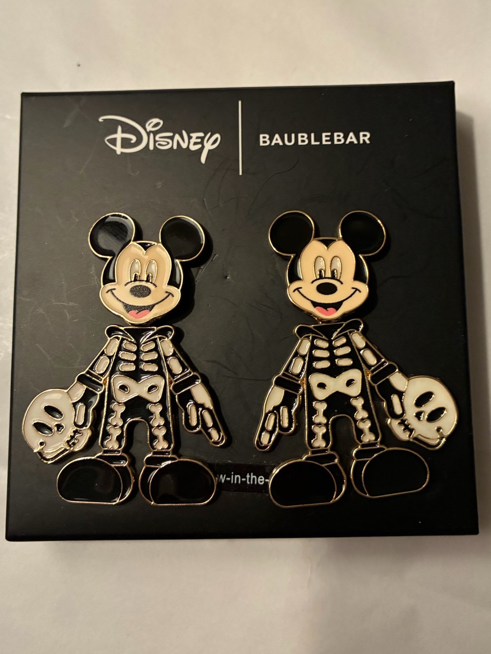 Disney BaubleBar Mickey Mouse Halloween Glow In the Dark Earings